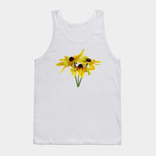 Black Eyed Susans With Curly Petals Tank Top